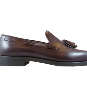 Mocassim de Berloque em Pele Bordeaux